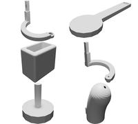 Dispositivo Castità Maschile con Anello Articolato Parti Stampate in 3D