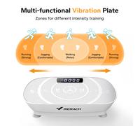 Dispositivo con piastra vibrante MERACH Piattaforma vibrante alimentata per l'allenamento completo del corpo Brucia grassi e costruzione muscolare Perdita di peso e modellatura