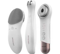 Cecotec Spazzola per Pulizia Viso Ricaricabile Facecare Skinroutine. Skinroutine, Dispositivo Antiocchiaie, Massaggiatore con Fototerapia: Potenzia Elasticità della Pelle, Include Fascia e Polsini