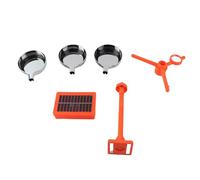 Dispositivo deterrente per uccelli ad energia solare con prismi riflettenti a 360 gradi e segnali sonori - Costruzione in ABS resistente alla pioggia per frutteti, reti elettriche