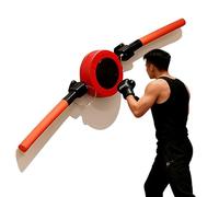 Dispositivo di allenamento da boxe, da parete, con tappetino da attacco, telecomando e guanti, batteria, angolo/altezza regolabile per migliorare l'agilità