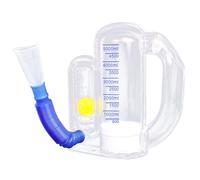 Dispositivo di allenamento della capacità polmonare con misurazione del volume e indicatore di flusso, dispositivo per esercizi di respirazione per terapia respiratoria e recupero, per uso domestico