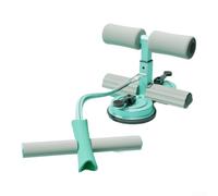 Dispositivo di assistenza per addominali a 6 fili con livelli di altezza regolabili e base con ventosa antiscivolo per compatibilità su tutti i piani (verde)