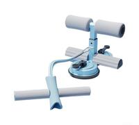 Dispositivo di assistenza per addominali a 6 fili con livelli di altezza regolabili e base con ventosa antiscivolo per compatibilità su tutti i piani (blu)