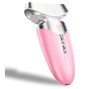 Dispositivo di bellezza a luce rossa per viso e collo, basato su luce LED rossa e blu di fascia alta, freddo e caldo, tecnologia di vibrazione, dispositivo di bellezza per viso e collo a LED a 3