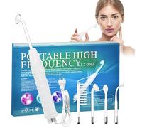 Dispositivo di Bellezza ad Alta Frequenza Viso, con 4 Sonde, High Frequency Wand, Radiofrequenza Viso, Dispositivo per Il Trattamento dell'acne, per Rimozione dell Pelle Rughe Linee Sottili