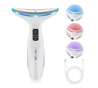 Dispositivo di Bellezza Antirughe,Impacco Caldo a 45 ℃ Terapia Della Luce Massaggiatore Viso EMS lifting del Collo Rassodante per Tonificare il Viso