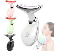 Dispositivo di Bellezza Antirughe, Impacco Caldo a Face Massager con 7 colori - 45 ℃ Terapia Della Luce Massaggiatore Viso lifting del Collo Rassodante per Tonificare il Viso con 3 modalità (D)