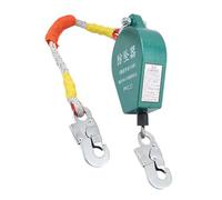 Dispositivo di bloccaggio automatico anticaduta a doppia chiusura, 10 m, capacità 800 libbre, gancio con assorbimento degli urti e protezioni anticaduta