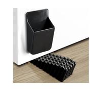 Dispositivo di blocco porta anti-collisione senza punzonatura realizzato con fermaporta in silicone scatola portaoggetti for la riduzione del rumore Per Porte(Black)