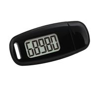 Dispositivo Di Conteggio Pedometro Con Sensore 3D Passo Con Retroilluminazione Blu Pedometro Con Clip Clip Posteriore Staccabile Cordino USB Fitness Tracker Lettura Accurata(Black)