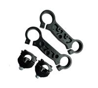 Dispositivo di direzione dell'ammortizzatore invertito da 35 mm piastra superiore e inferiore adatta for forcella anteriore moto 47cc 49cc MiN Moto Dirt Bike(Black)