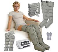 Dispositivo di drenaggio linfatico, per gambe d'acqua, facile da regolare e applicare, massaggiatore per le vene della gamba, massaggiatore per polpacci (2 gambe + vita + 2 braccia, XL)