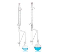 Dispositivo di estrazione for olio pesante da 500 ml con densità superiore a 1, tester for olio volatile, giunto 24/29 con valvola di commutazione in vetro, borosilicato(Scale 5ml)