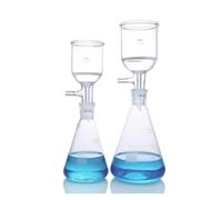 Dispositivo di filtrazione ad aspirazione con imbuto a sabbia Brinell con piastra di vetro, bocca standard, beuta Erlenmeyer, bottiglia con filtro ad aspirazione(2000ml with 1000ml)
