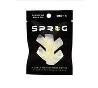 Dispositivo di gestione cavi Sprig, 1/4"-20, confezione da 6 (Glow-in-The-Dark)