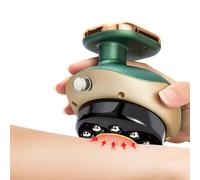 Dispositivo di Massaggio Gua Sha Wireless Ricaricabile, Massaggiatore per Coppettazione Raschiante Elettrico Portatile, Set per Terapia di Coppettazione Riscaldante