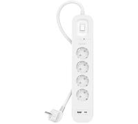 Dispositivo di protezione da sovratensione Belkin Connect con quattro prese, porta USB-C e USB-A