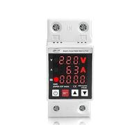 Dispositivo di protezione da sovratensione e sottotensione regolabile su guida DIN, 63 A 230 V, 3 in 1, relè con sovracorrente