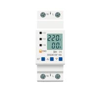 Dispositivo di protezione da sovratensione e sottotensione regolabile su guida DIN, protezione limite di corrente, voltmetro 63 A 80 A 110 V 230 V(63A Top input)
