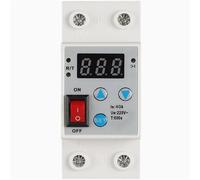 Dispositivo di protezione da sovratensione e sottotensione regolabile su guida DIN, relè di protezione con pulsante, display a LED 230V 40A 60A(63A)