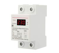 Dispositivo di Protezione Sovratensione e Sottotensione 220 V 40 A con Display di Tensione e Indicatore Luminoso, Supporto su Guida DIN Dispositivo di Protezione di Tensione 220V
