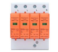Dispositivo di protezione sovratensione Montaggio su guida DIN Dispositivo di protezione sovratensione 4P con indicatore finestra visibile CA 420 V per PC di sicurezza elettrica (Imax: 60 kA)