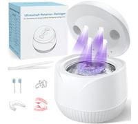 Dispositivo di pulizia ad ultrasuoni 45000Hz, Detergente UV ad ultrasuoni 200 ml Dental Pod - Detergente ad ultrasuoni per protesi dentali, apparecchi ortodontici,