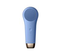 Dispositivo di pulizia del viso in silicone, spazzola ricaricabile impermeabile con 3 velocità e controllo della temperatura, strumento per la pulizia dei pori per la rimozione del trucco (blu)