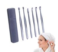 Dispositivo di pulizia 'orecchio, detergente per le orecchie riutilizzabile | 6x Picker Ear Portable | indolore, creazione professionale per la rimozione di auricolare, sidro per le or