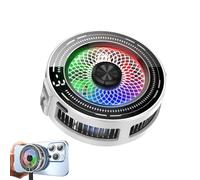 Dispositivo Di Raffreddamento Con Clip Magnetica - Radiatore Mobile 6x6 Cm | Materiale ABS Con Display Digitale E Regolazione A Tre Velocità | Raffreddatore Portatile Per Telefono Per Esterni, Viaggi