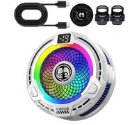 Dispositivo di raffreddamento del telefono magnetico - Ventilatore di raffreddamento del telefono cellulare Anello magnetico | Radiatore per telefono mobile RGB Illuminazione a semiconduttore |