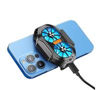 Dispositivo di raffreddamento per telefoni cellulari, 8,65 x 6,23 x 3,3 cm, con morsetto, 2 ventole, strumento di intrattenimento per smartphone, larghezza regolabile per trasmettere video, musica