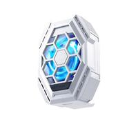 Dispositivo di raffreddamento portatile per telefono con ventola a 3 velocità, radiatore di raffreddamento ad aria ricaricabile per giochi mobili, lunga durata della batteria, colore bianco