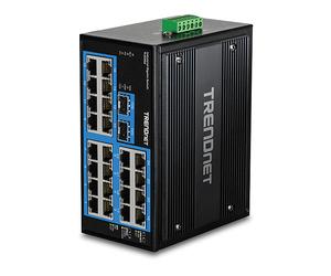 DISPOSITIVO DI RETE INDUSTRIALE TRENDNET TI-G262, 24 porte