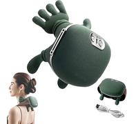 Dispositivo di rilassamento dei tessuti profondi Massaggiatore in silicone per collo e spalle Batteria 2000 mAh Regolazione a 3 velocità 2 modalità di termoterapia (Massaggio)