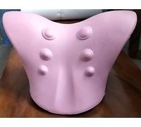 Dispositivo di rilassamento della trazione cervicale per sollievo dal dolore di collo e spalle, allineamento della colonna cervicale, cuscino chiropratico, allungamento del collo, nero (ROSA)