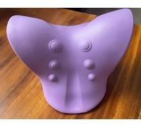 Dispositivo di rilassamento della trazione cervicale per sollievo dal dolore di collo e spalle, allineamento della colonna cervicale, cuscino chiropratico, allungamento del collo, nero (VIOLA)