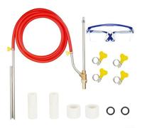 Dispositivo di sabbiatura ad alta pressione per idropulitrice con kit di sabbiatura abrasiva antipolvere 5000 PSI struttura in metallo con tubo da 3 metri e 4 ugelli in ceramica per la rimozione di