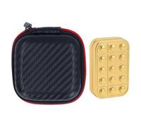 Dispositivo di scorrimento tattile in metallo con motivo strutturato, punta delle dita, giocattolo per migliorare la concentrazione, consapevolezza, meditazione, portatile, (Oro)