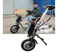 Dispositivo Di Traino Per Sedia A Rotelle Da 500 W, Attacco Elettrica Handcycle,Con Luce Anteriore+ Ammortizzazione+Tweeter, Batteria 48V 15 Ah/17 Ah, 3 Velocità, Autonomia 60/70 Km,B17Ah