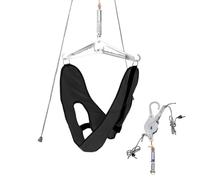 Dispositivo di trazione cervicale professionale con dinamometro, regolabile, sistema di bloccaggio automatico (senza pesi), allevia il dolore, portatile, per uso domestico e in viaggio