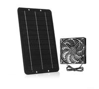 Dispositivo di ventilazione solare a doppia ventola da 10 W con ferro per case di animali domestici, pollai, serre, roulotte e camper (ventola singola)