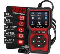 Dispositivo diagnostico OBD2, lettore di guasti con tutte le funzioni OBDII, universale per camion e auto, 10 lingue, dispositivo diagnostico per auto dopo il 2000 tutti i veicoli, lettore di codice