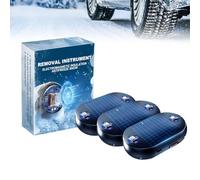 Dispositivo elettromagnetico antigelo per la rimozione della Neve per Auto, sbrinatore per Auto a Ricarica Solare, Strumento antigelo sbrinatore Riutilizzabile per la Sicurezza di Tutti i veicol 3PCS