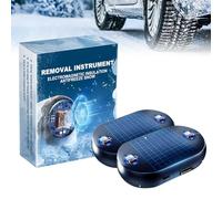 Dispositivo elettromagnetico antigelo per la rimozione della Neve per Auto, sbrinatore per Auto a Ricarica Solare, Strumento antigelo sbrinatore Riutilizzabile per la Sicurezza di Tutti i veicol 2PCS