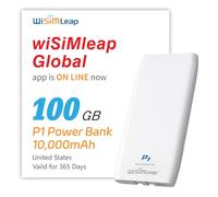 Dispositivo Hotspot mobile con caricabatterie per router 4G da viaggio globale con batteria di ricarica da 10000 mAh Nessuna tassa di roaming Scheda SIM integrata Viaggio WiFi portatile Hotspot Banca