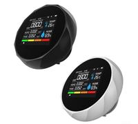 Dispositivo intelligente di monitoraggio dell'anidride carbonica 6 parametri per la valutazione completa dell'aria interna e il sistema di allarme (bianco)