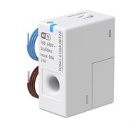 Dispositivo intelligente WiFi 1-50A con monitoraggio in tempo reale delle prestazioni e del consumo di energia, avvisi di sicurezza, esportazione dei dati, per Tuya/Matter, nero