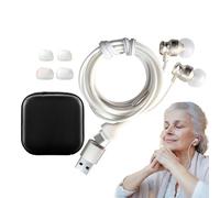Dispositivo Irradiatore a infrarossi Tinnitus, Red Light Earplugs, Adorable Ringing in the Ears, Portatile Ricaricabile Tinnitus Reliefs Tool for Men and Women with Sensitive Ear, White
